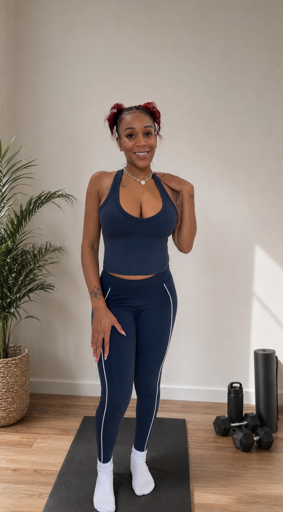 V-neck sleeveless top