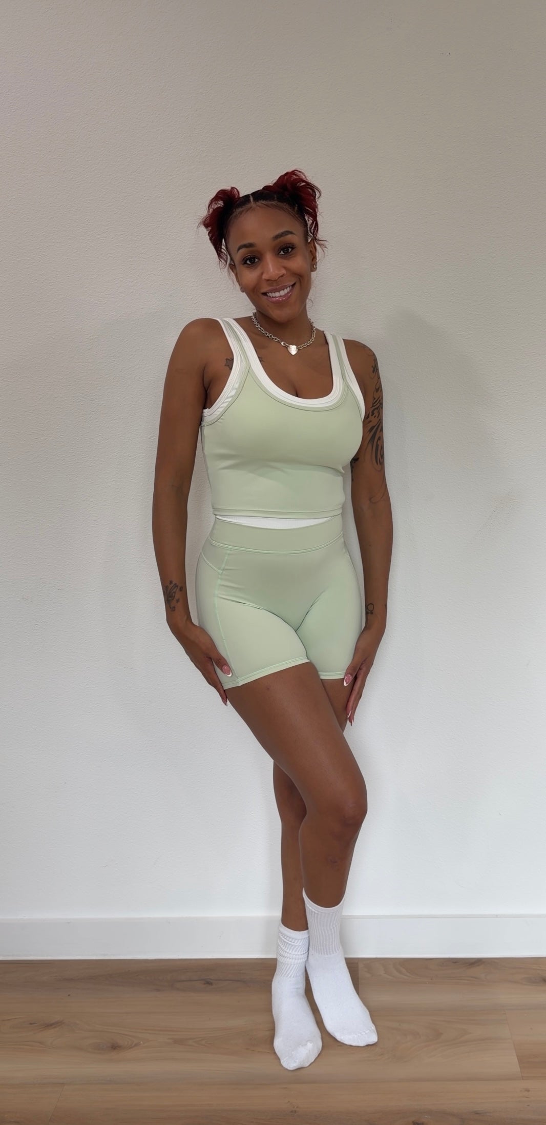 Mint short set